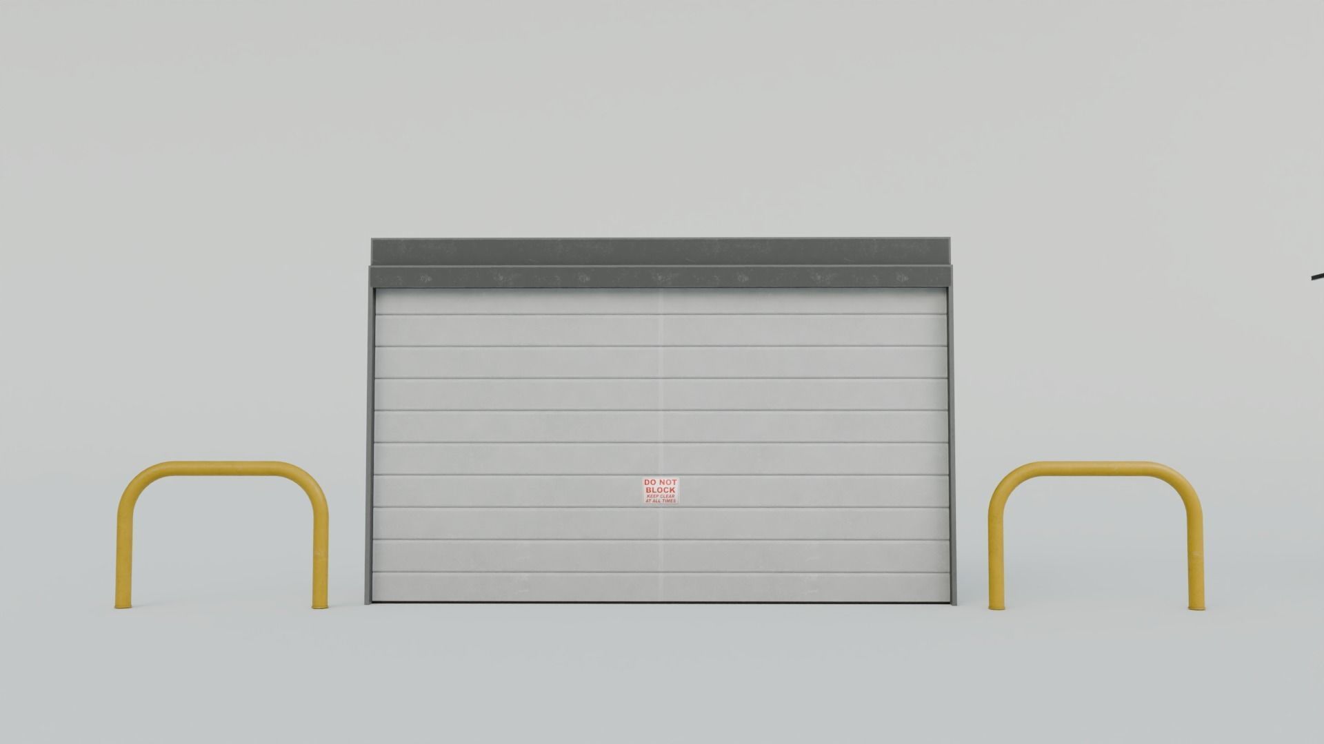 Industrial Garage Doors 4K and 2K Textures Low-poly 3D model_6