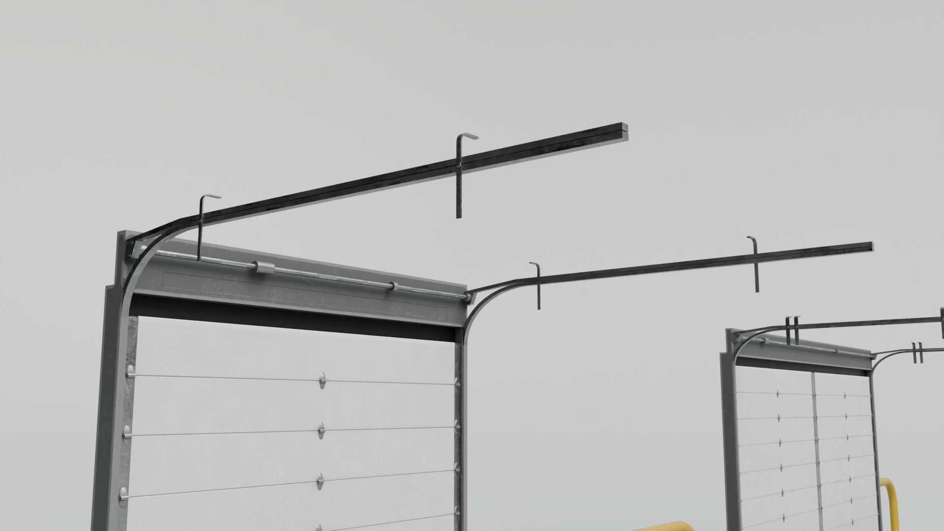 Industrial Garage Doors 4K and 2K Textures Low-poly 3D model_12