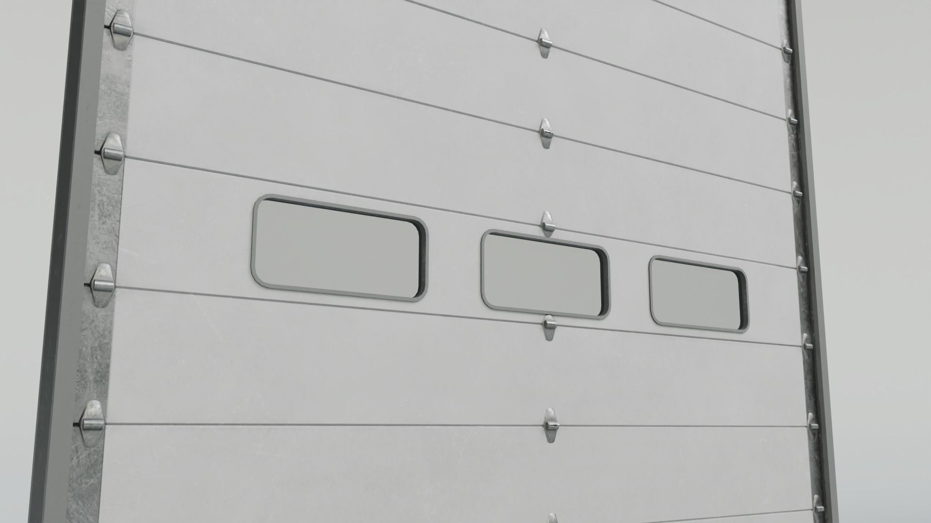 Industrial Garage Doors 4K and 2K Textures Low-poly 3D model_11