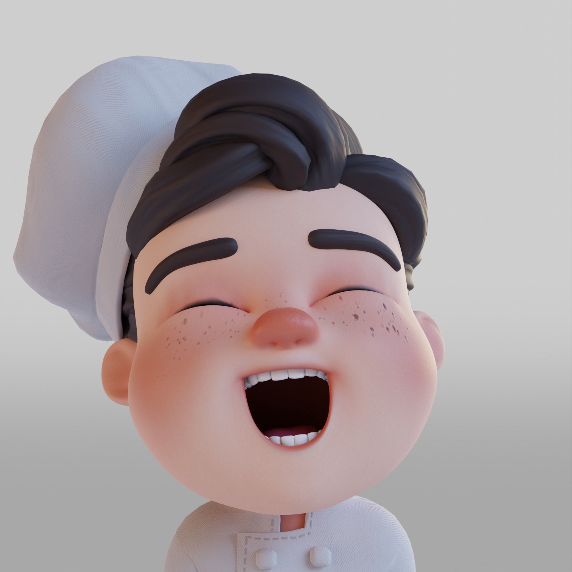 Chef Cartoon 3D model_13