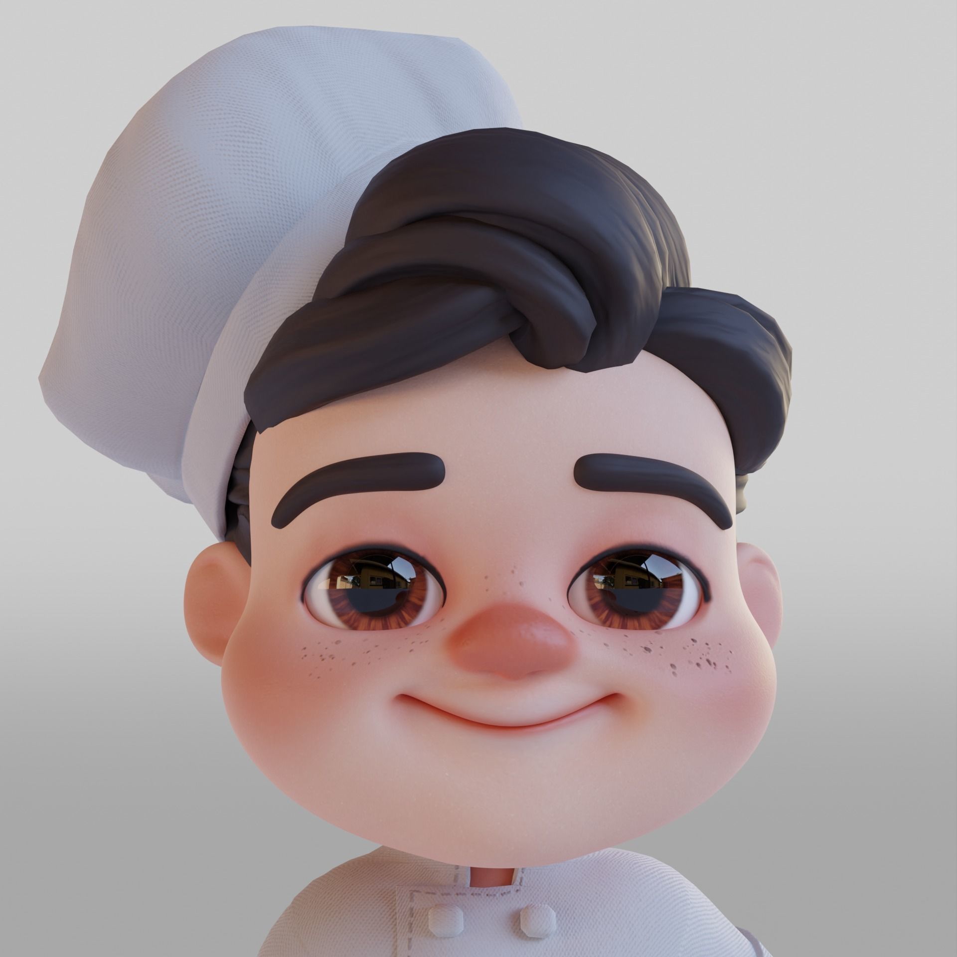 Chef Cartoon 3D model_14