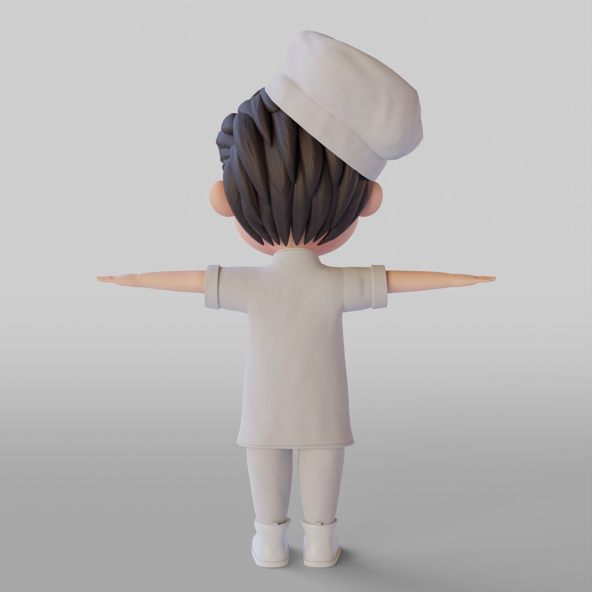 Chef Cartoon 3D model_6
