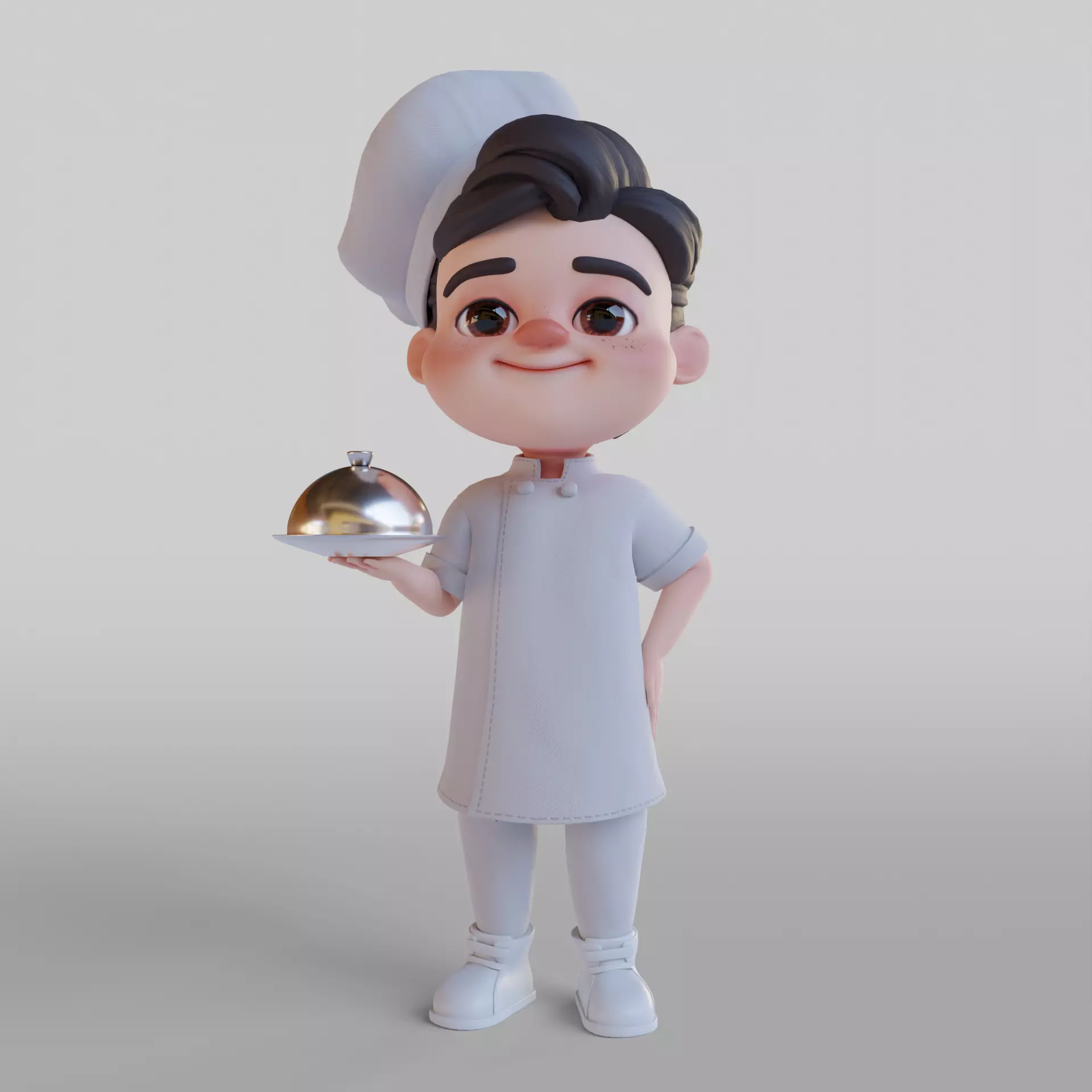 Chef Cartoon 3D model_0