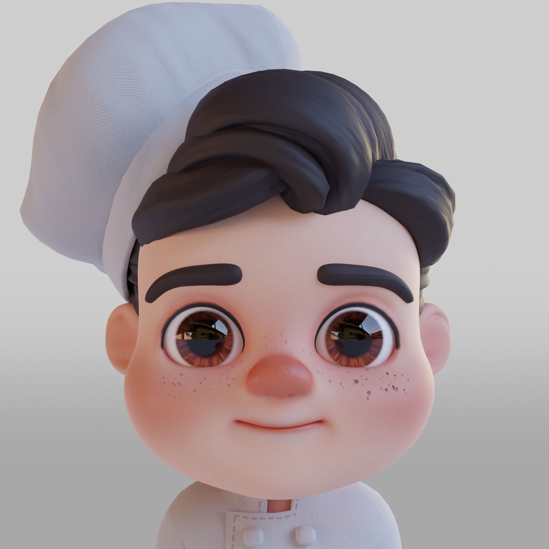 Chef Cartoon 3D model_16