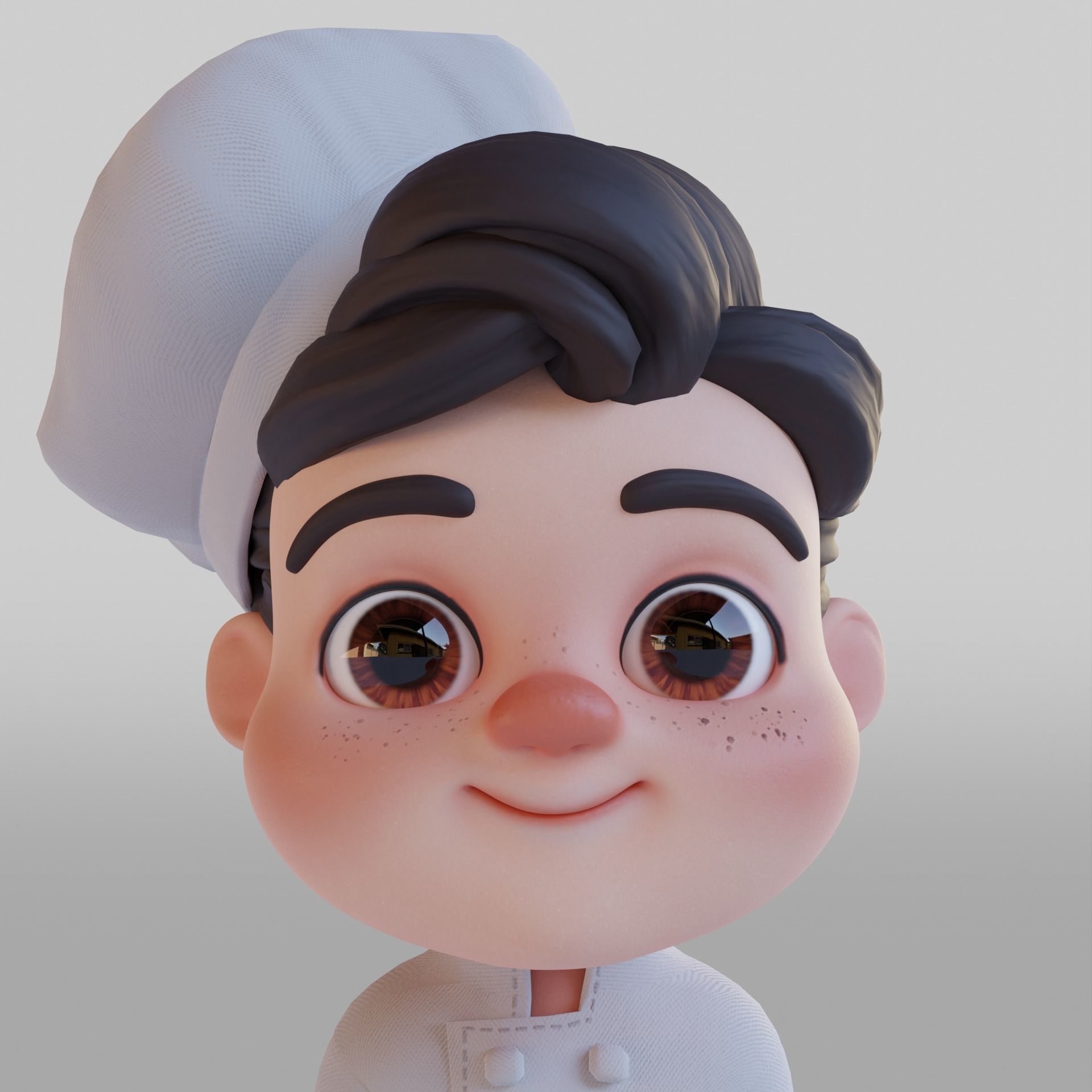 Chef Cartoon 3D model_18