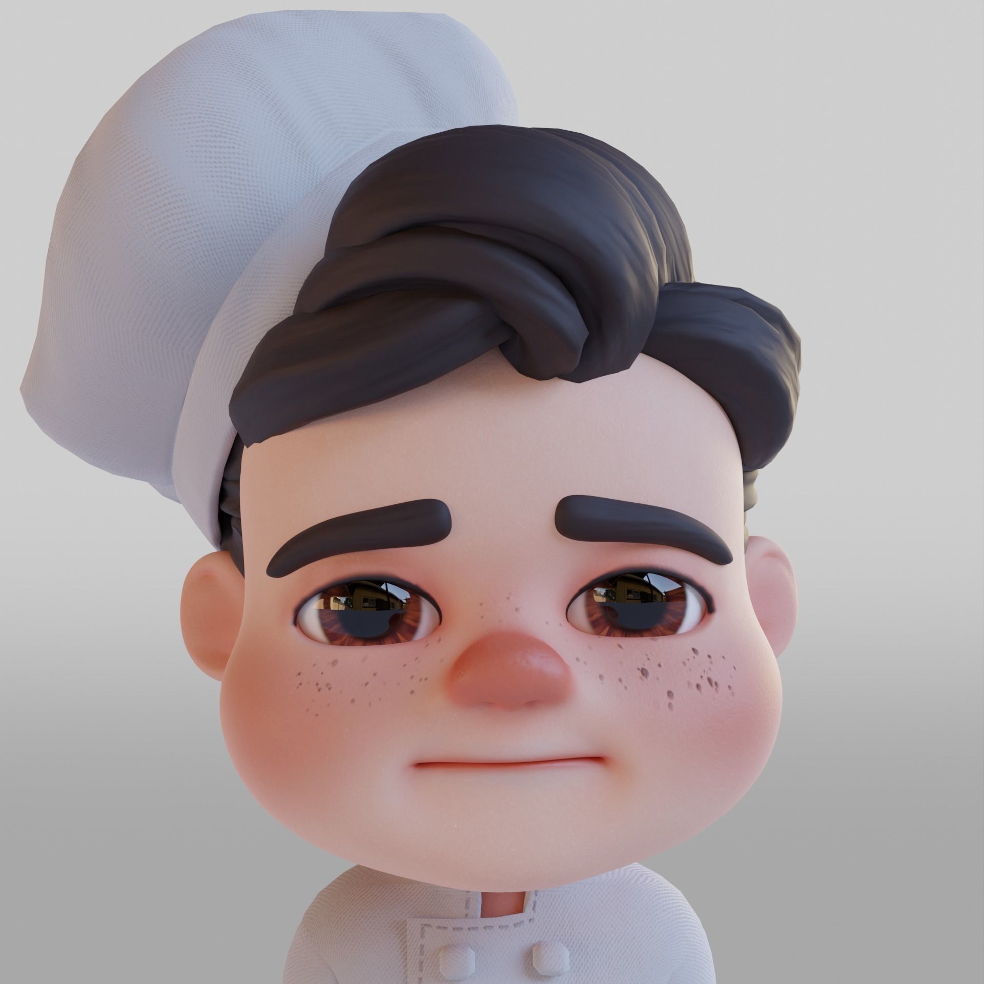 Chef Cartoon 3D model_11