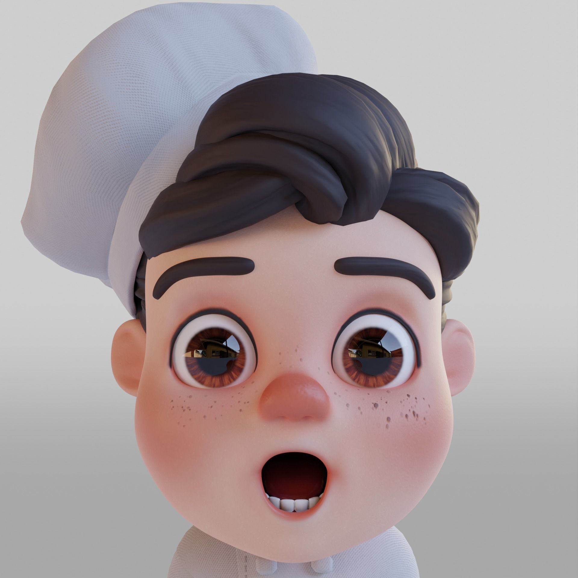 Chef Cartoon 3D model_17