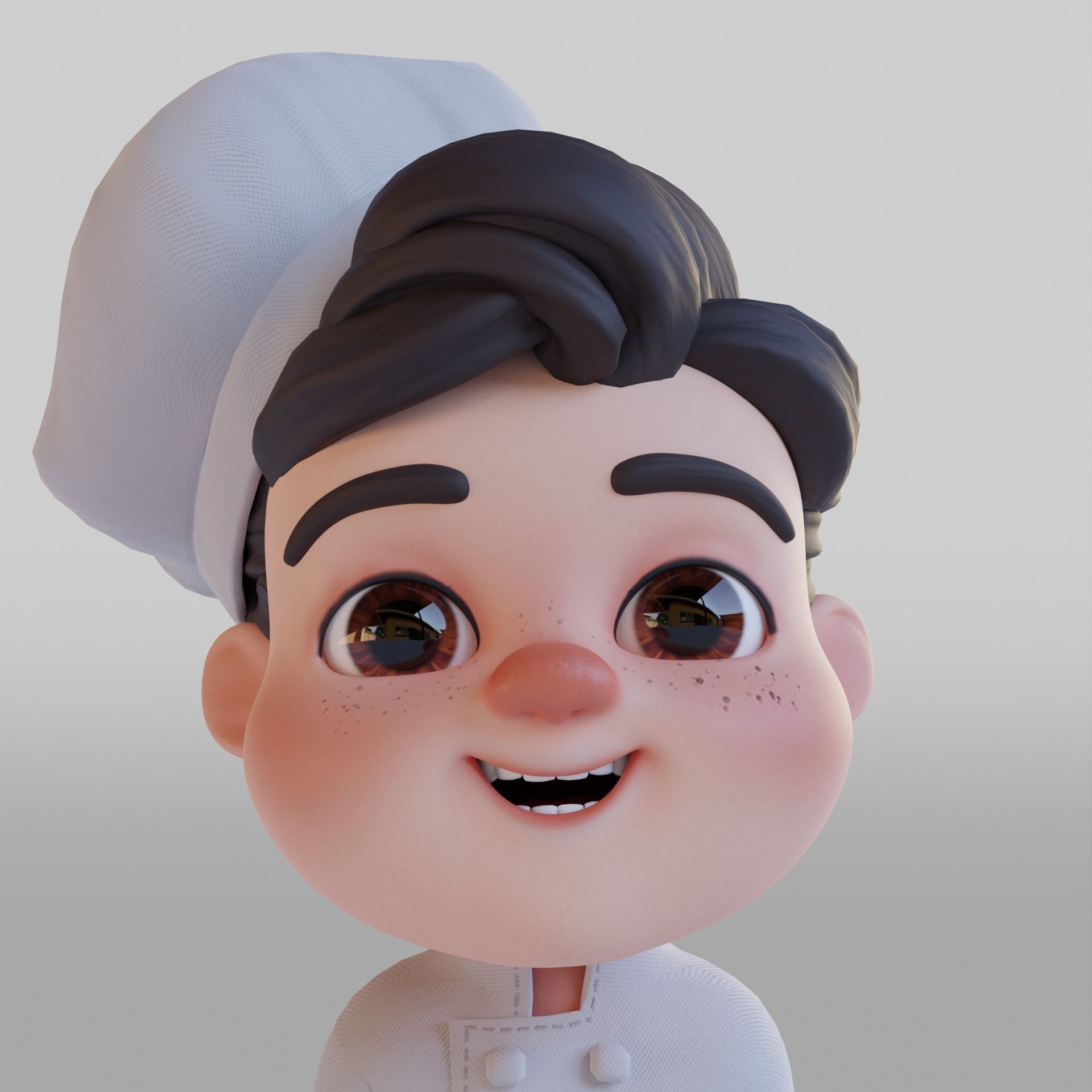 Chef Cartoon 3D model_10