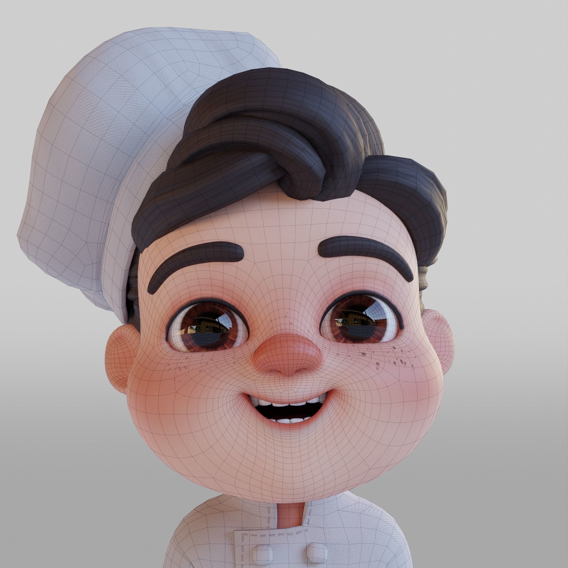 Chef Cartoon 3D model_15
