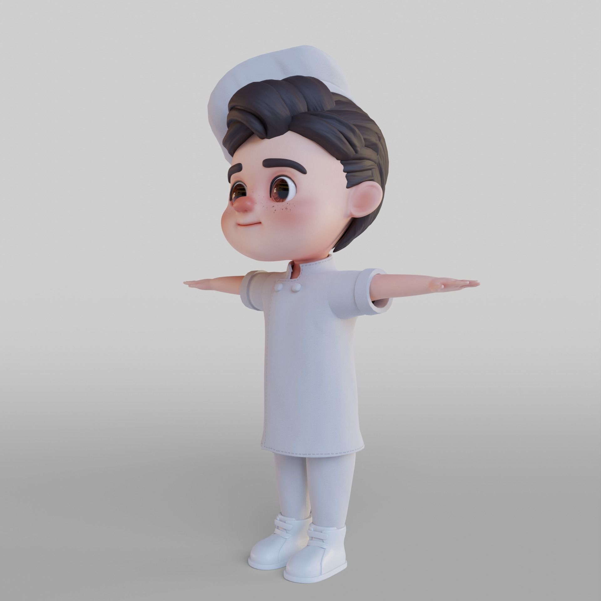 Chef Cartoon 3D model_4