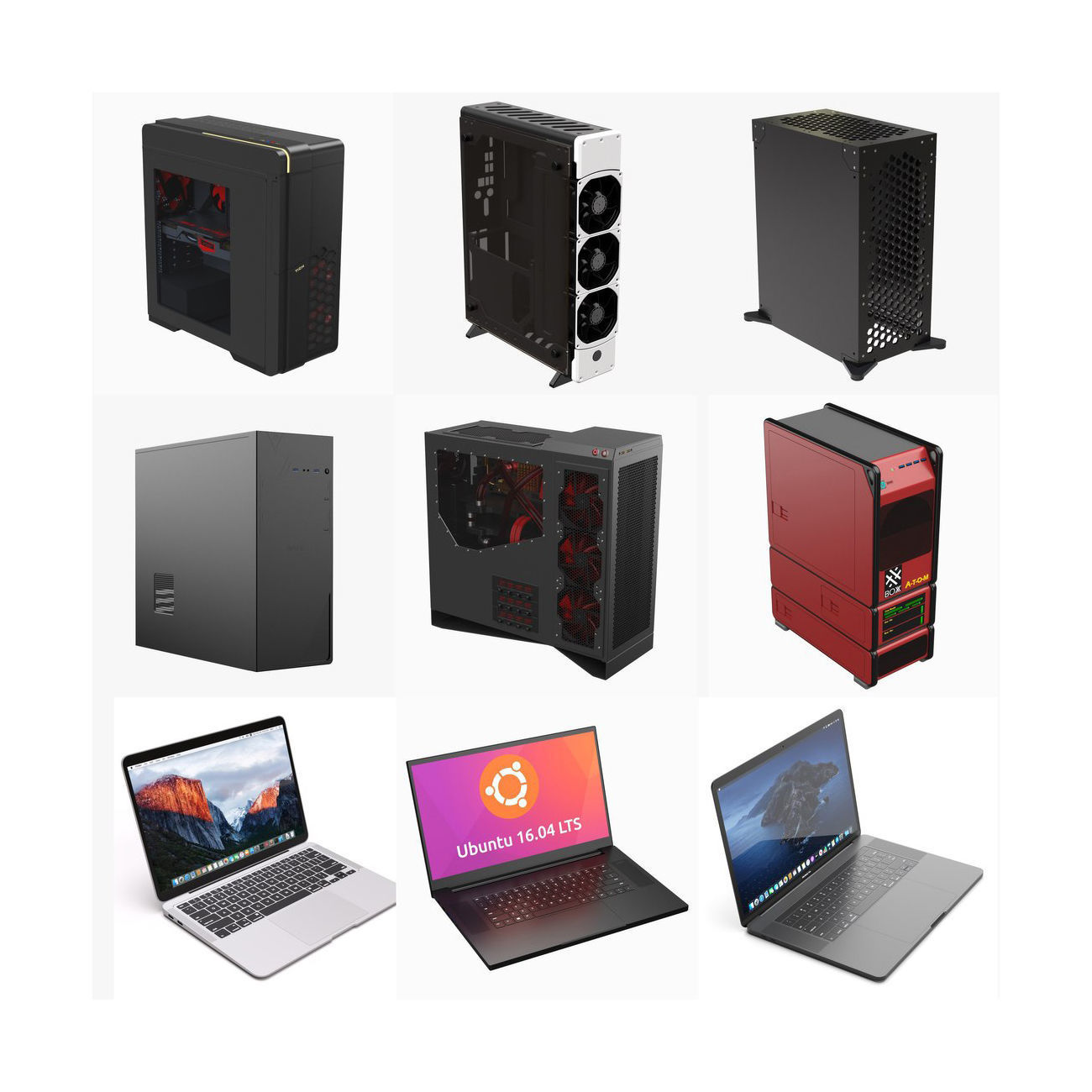 PC Case and Laptop Collection 9 in 1 _1