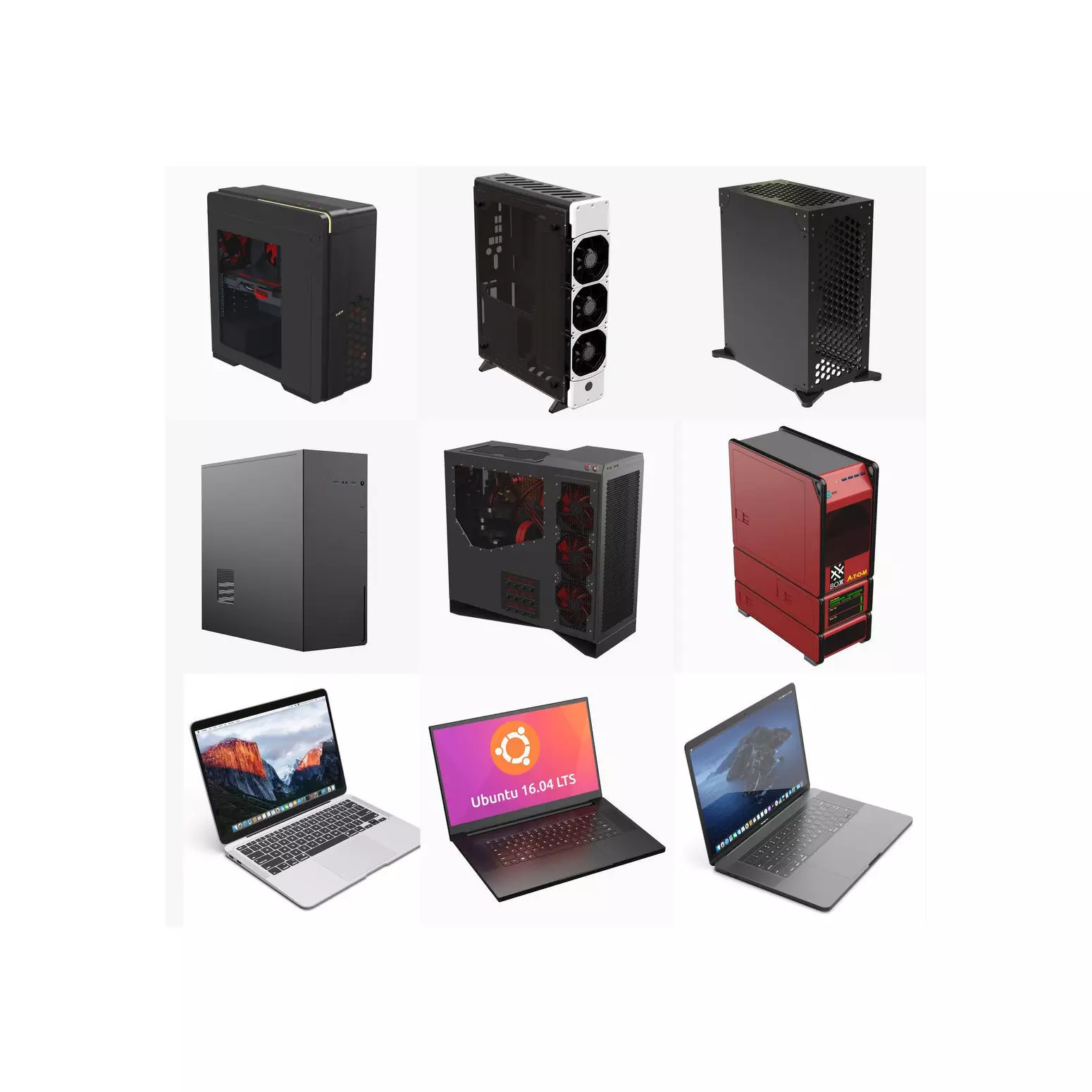 PC Case and Laptop Collection 9 in 1 _0