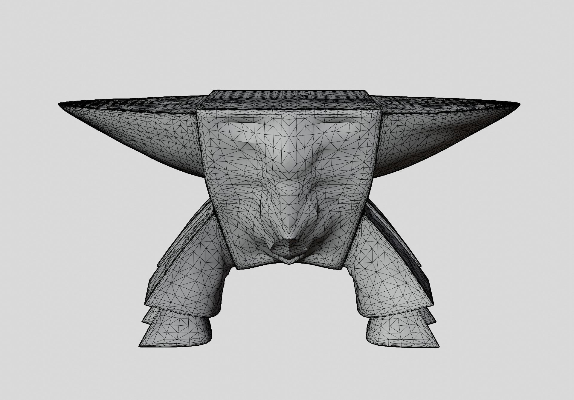 Anvil Wild Boar Low-poly 3D model_5