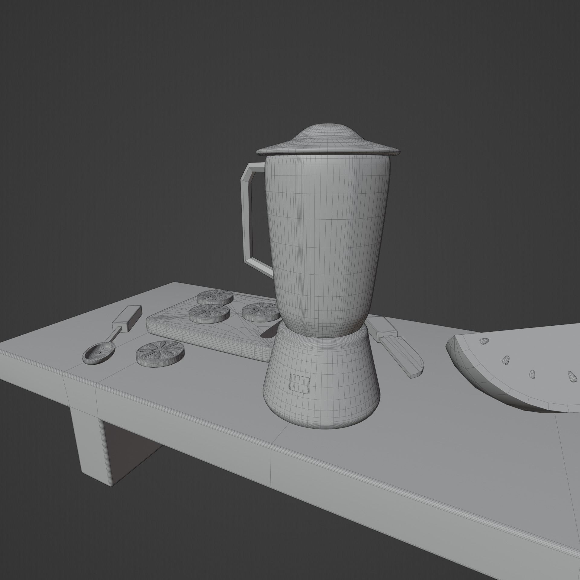 Toy kitchen set Fruit Table 3D model_13