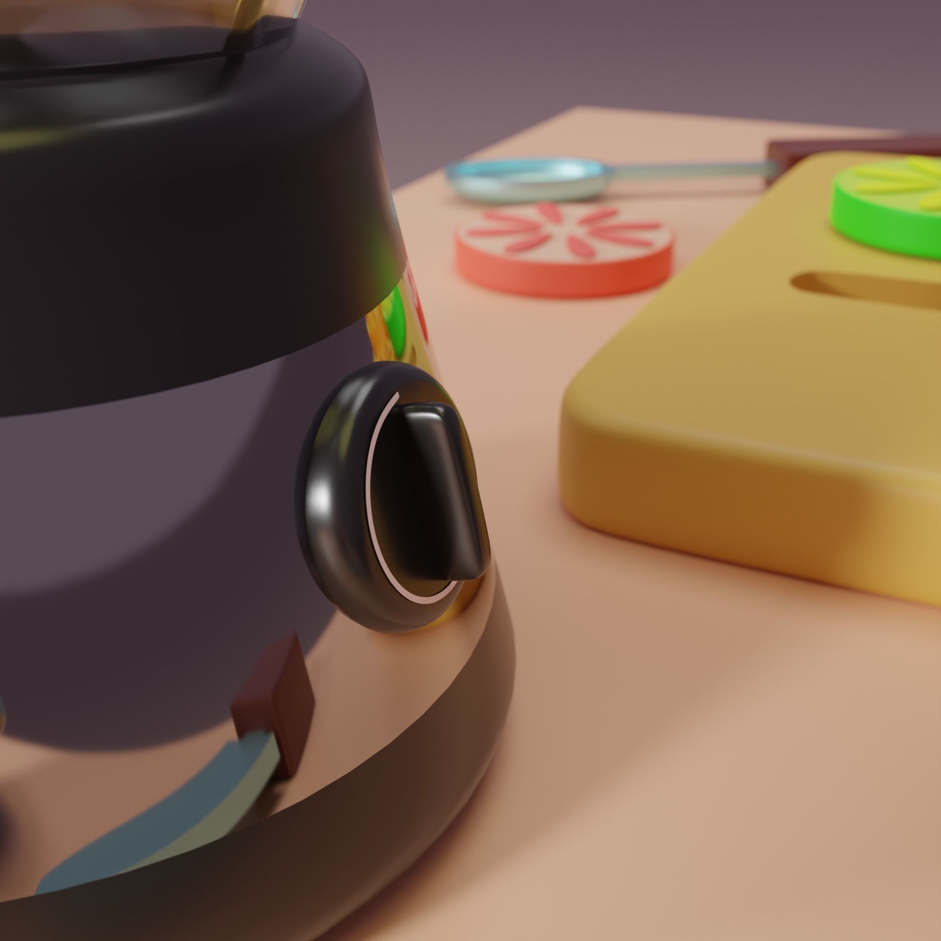 Toy kitchen set Fruit Table 3D model_3