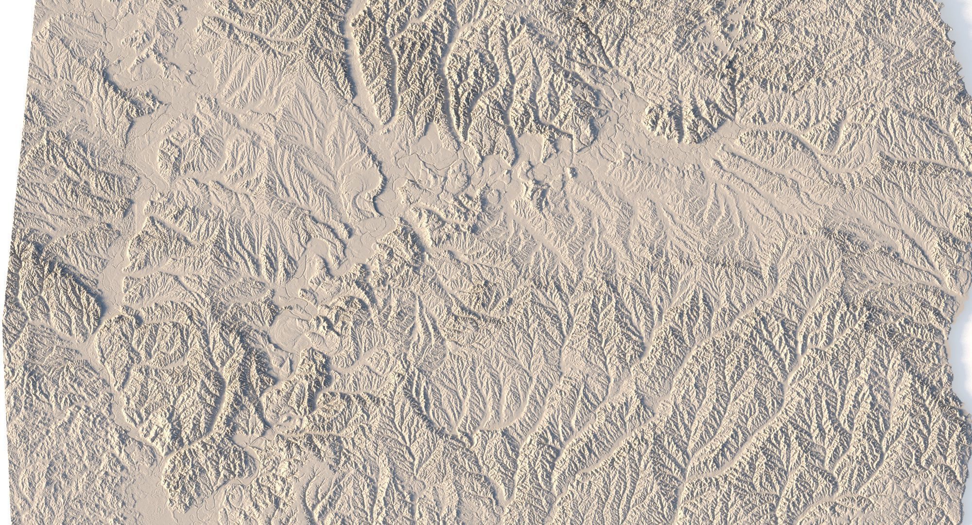 Alabama Topographic Map STL Model 3D print model_4