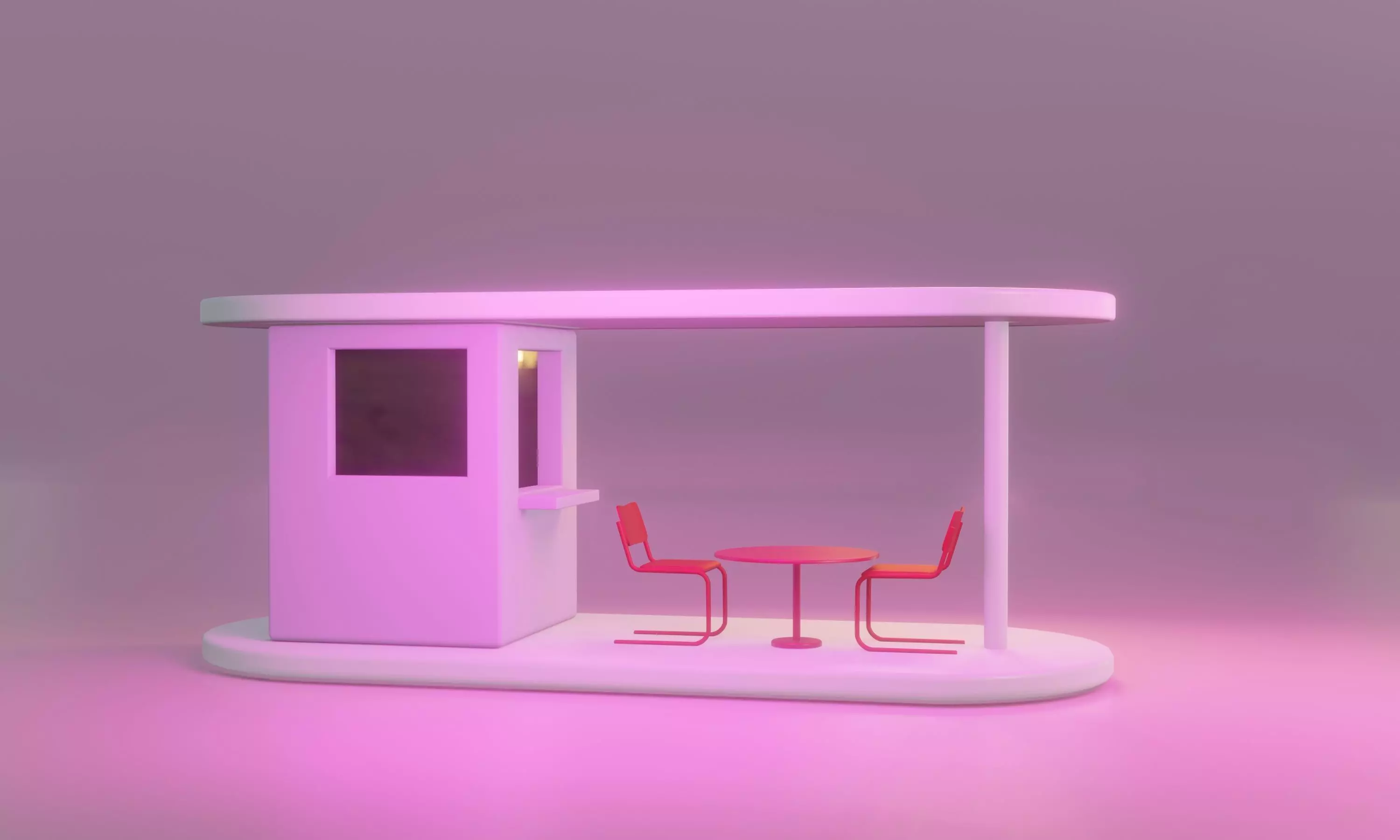 Kiosk street food base model 3D model_0