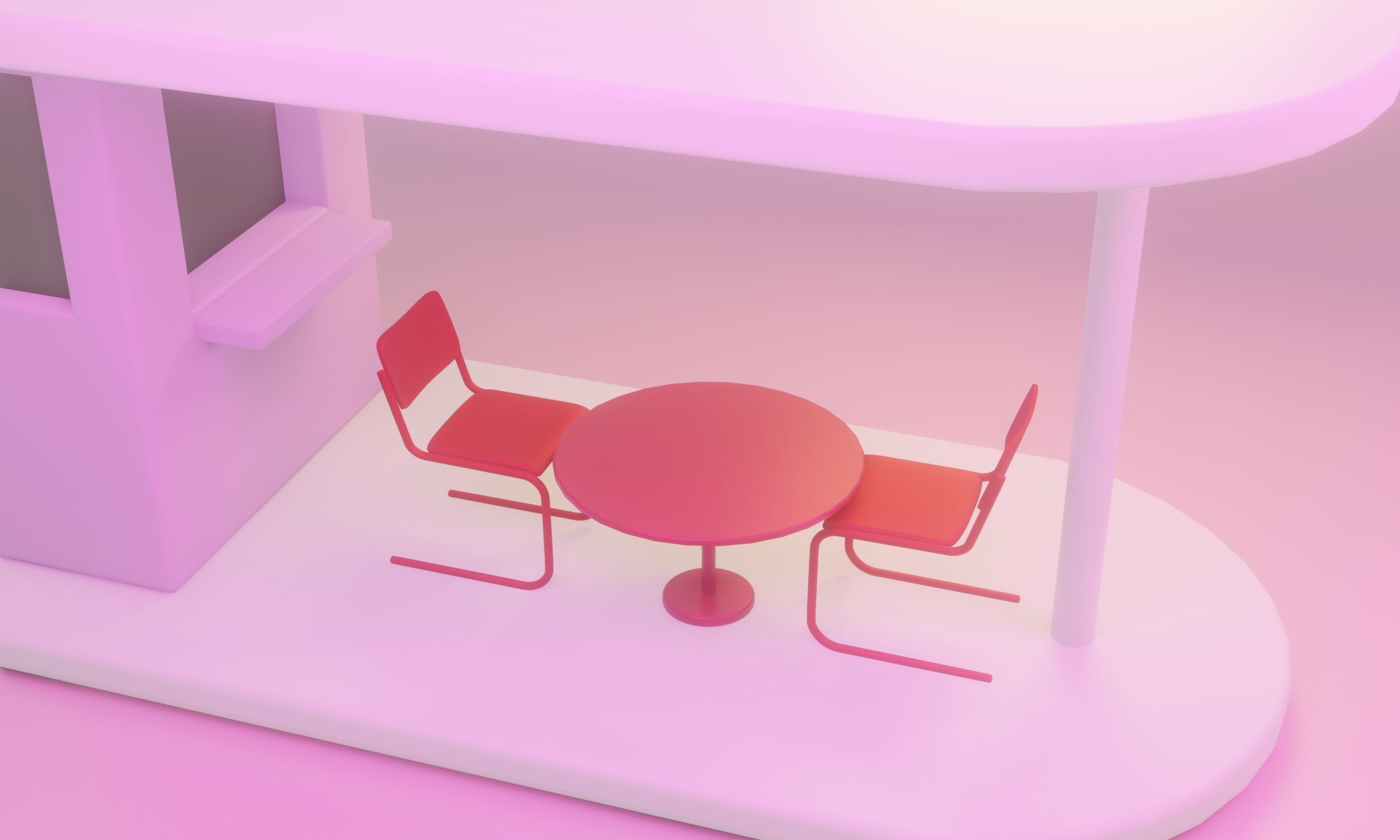 Kiosk street food base model 3D model_4