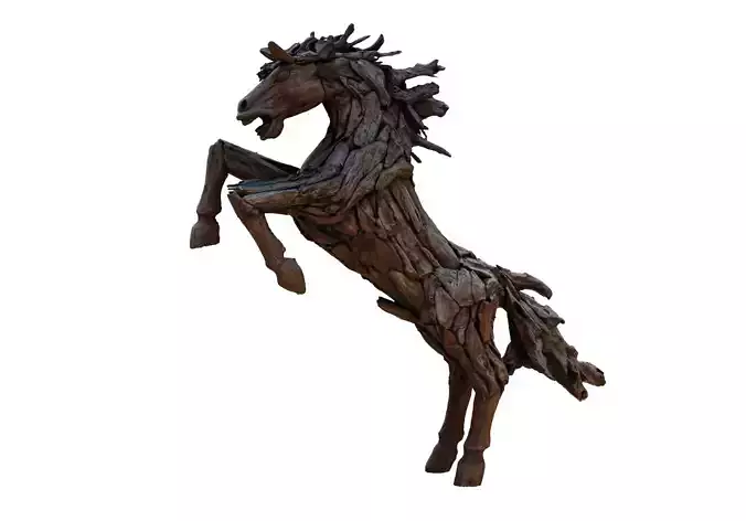 Galloping Driftwood Horse