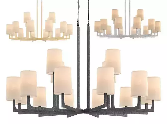 RH WRIGHT ROUND CHANDELIER 3D model