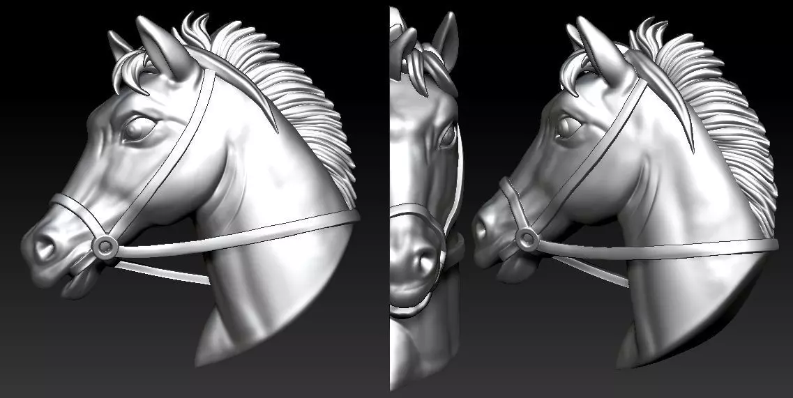  Horse Medallion 3D print model 3D print model_0
