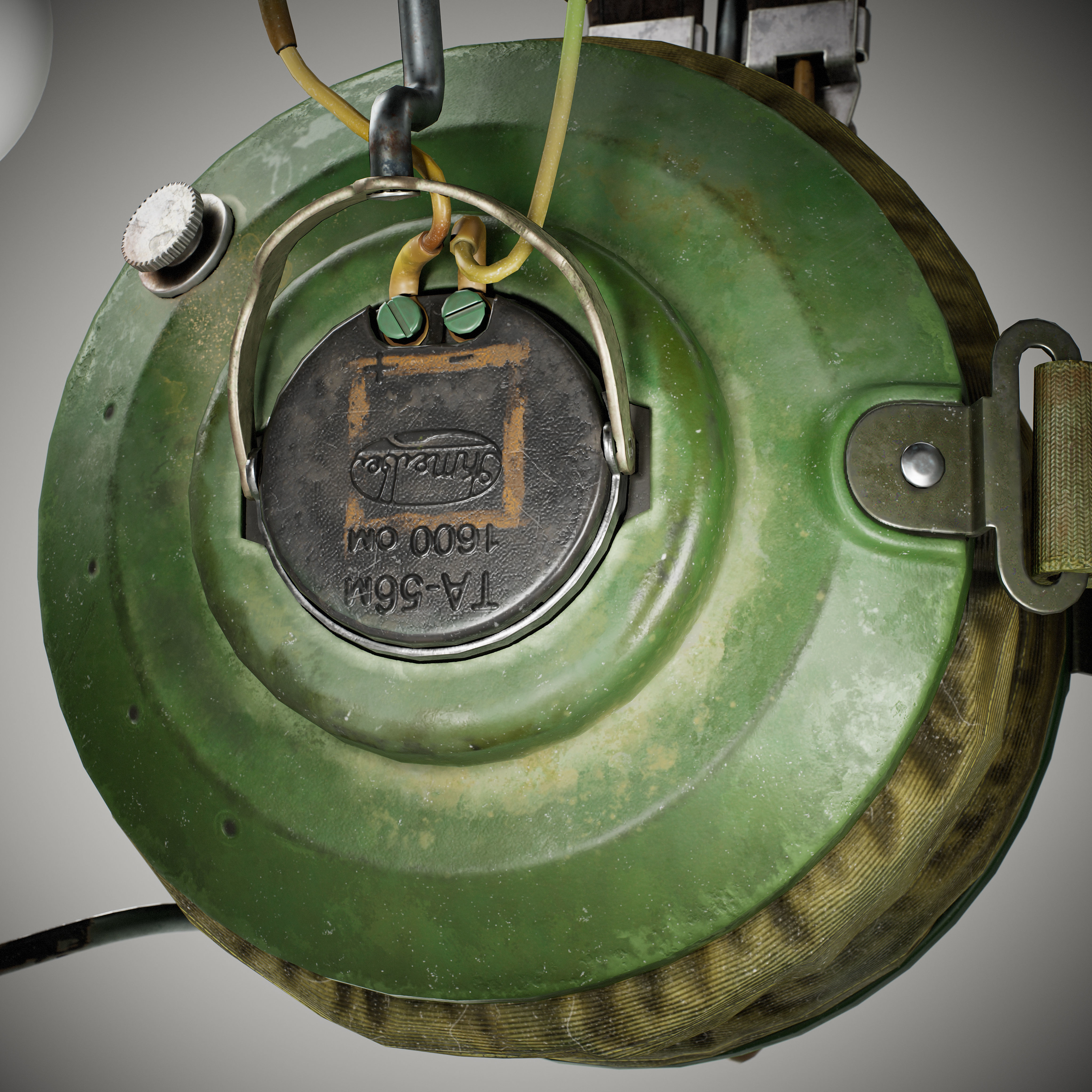 USSR headphones AG-2 Low-poly 3D model_4