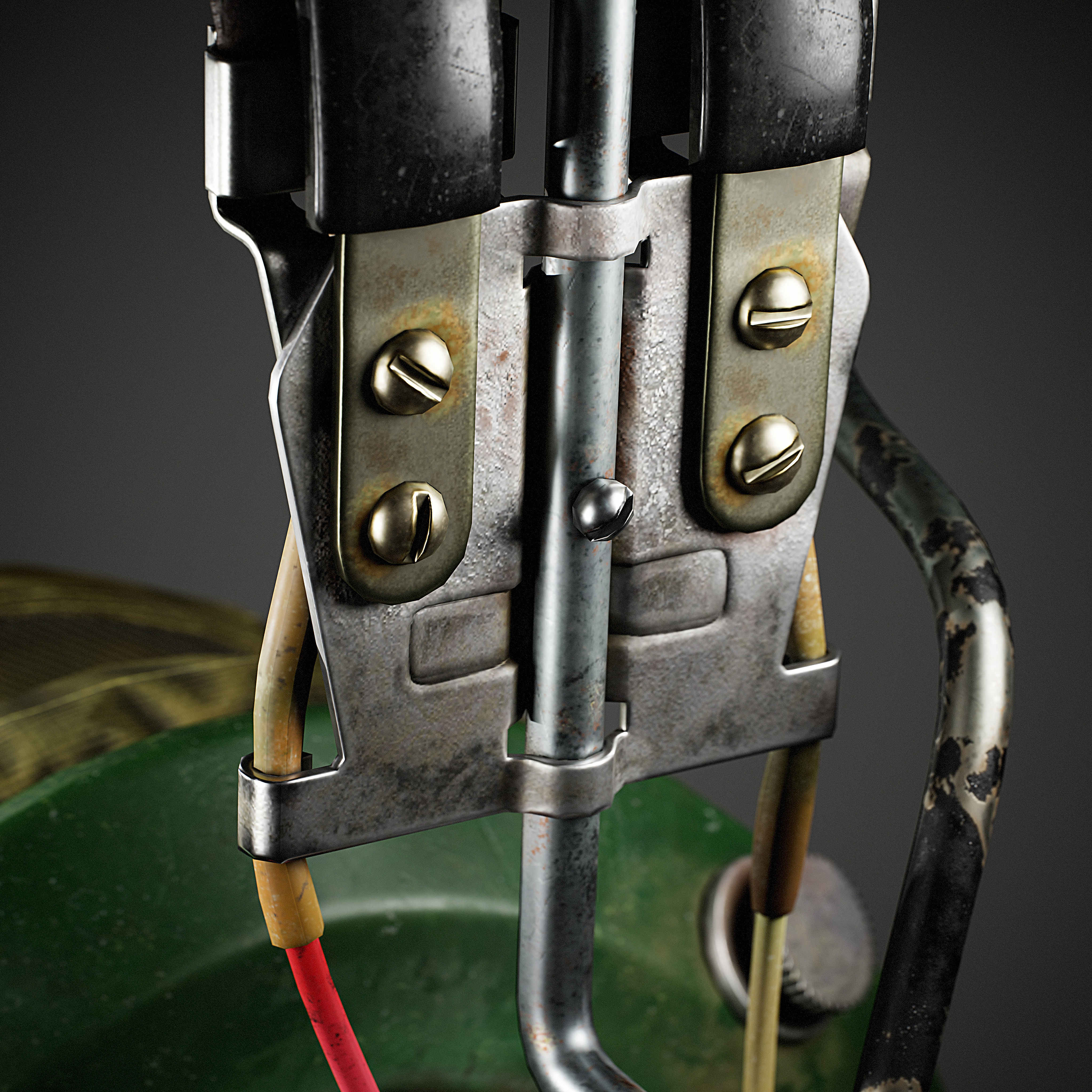 USSR headphones AG-2 Low-poly 3D model_6