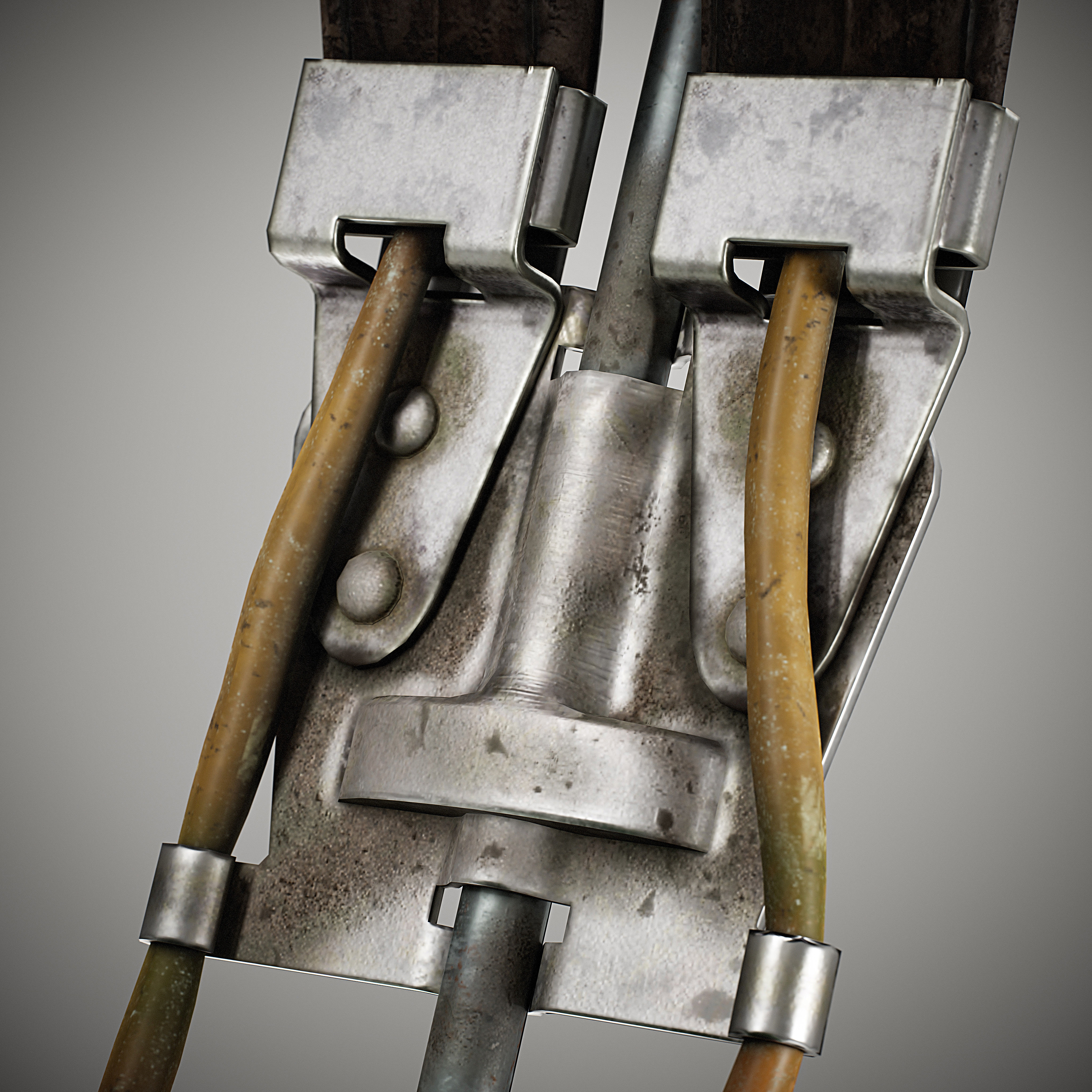 USSR headphones AG-2 Low-poly 3D model_8