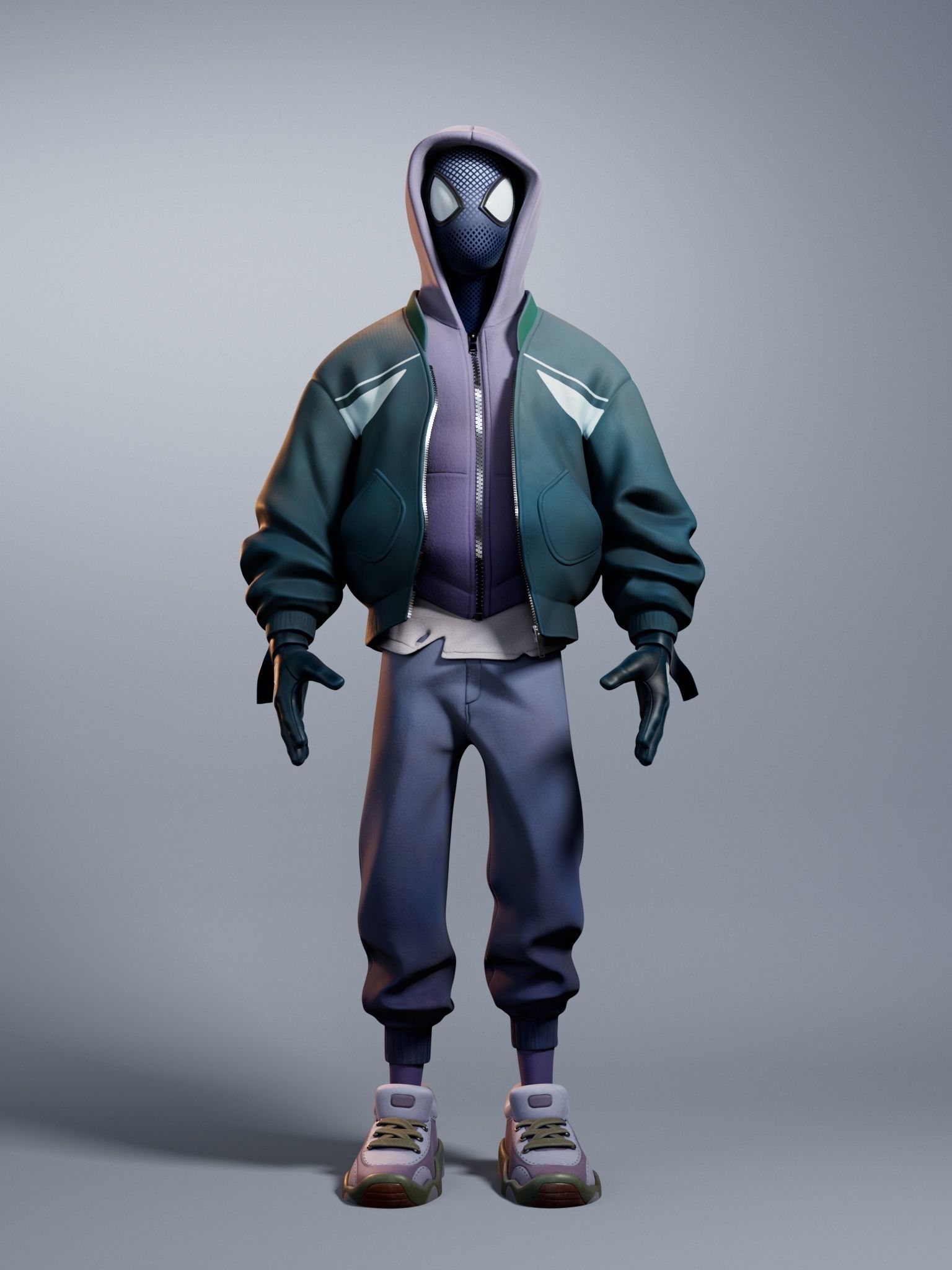 Spider-Man Low-poly 3D model_2