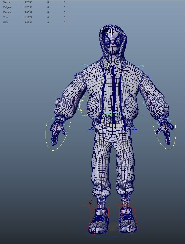 Spider-Man Low-poly 3D model_6