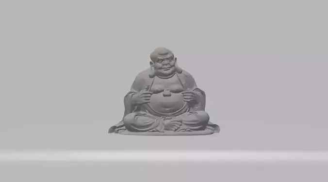 Arhat Buddhist Deity Statue 3D print model