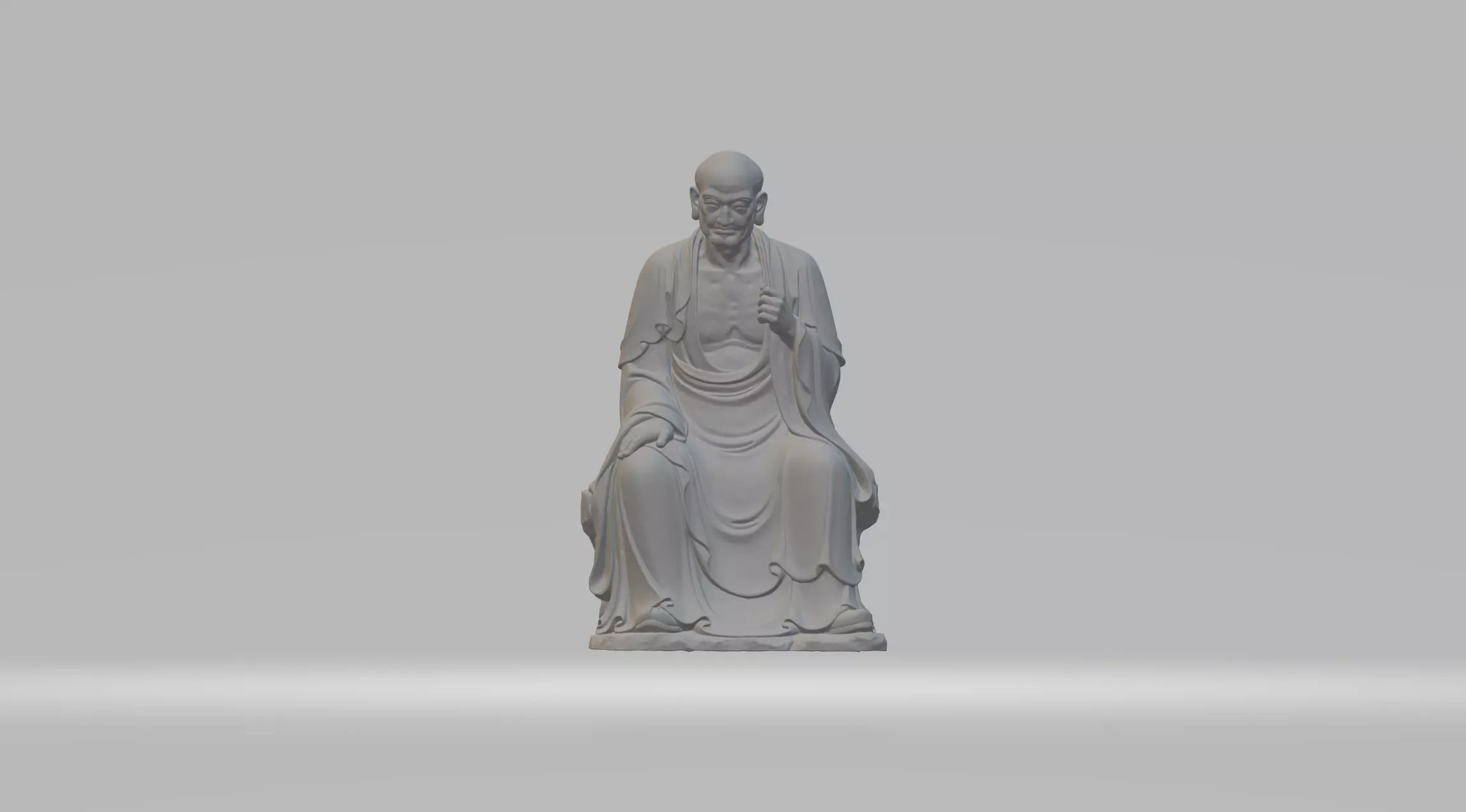 Arhat Buddhist Deity Statue 3D print model_0