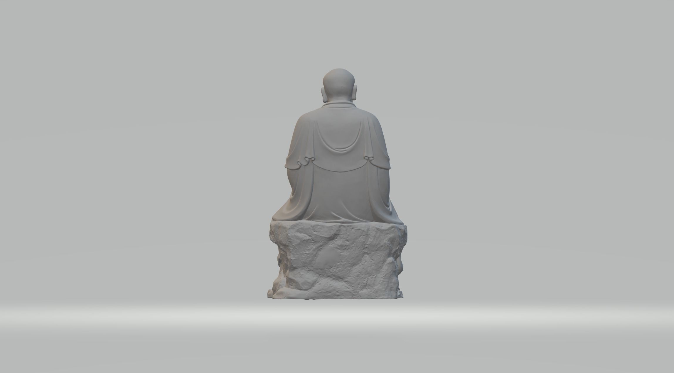 Arhat Buddhist Deity Statue 3D print model_2