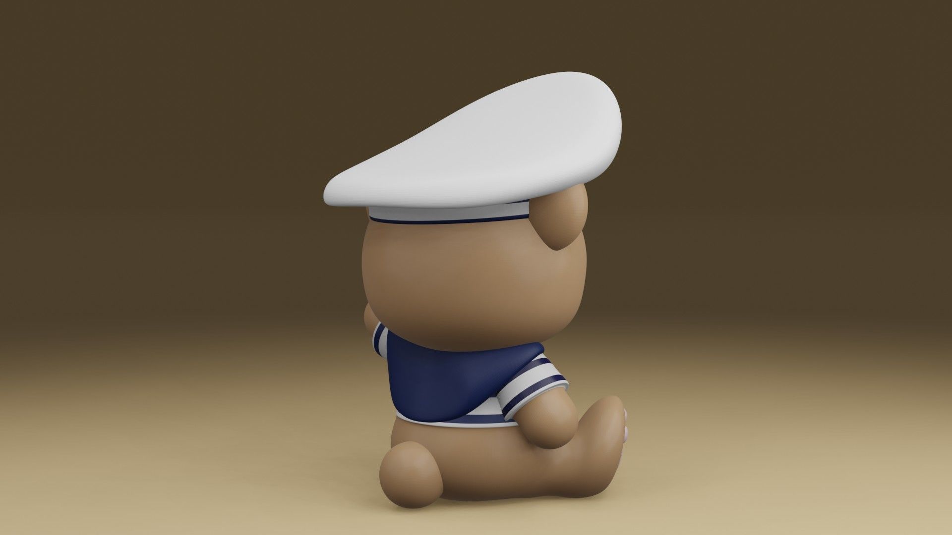 bear captain 3D print model_10