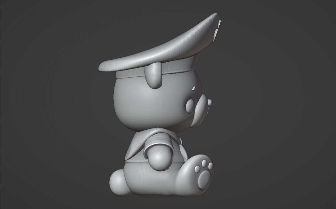 bear captain 3D print model_3
