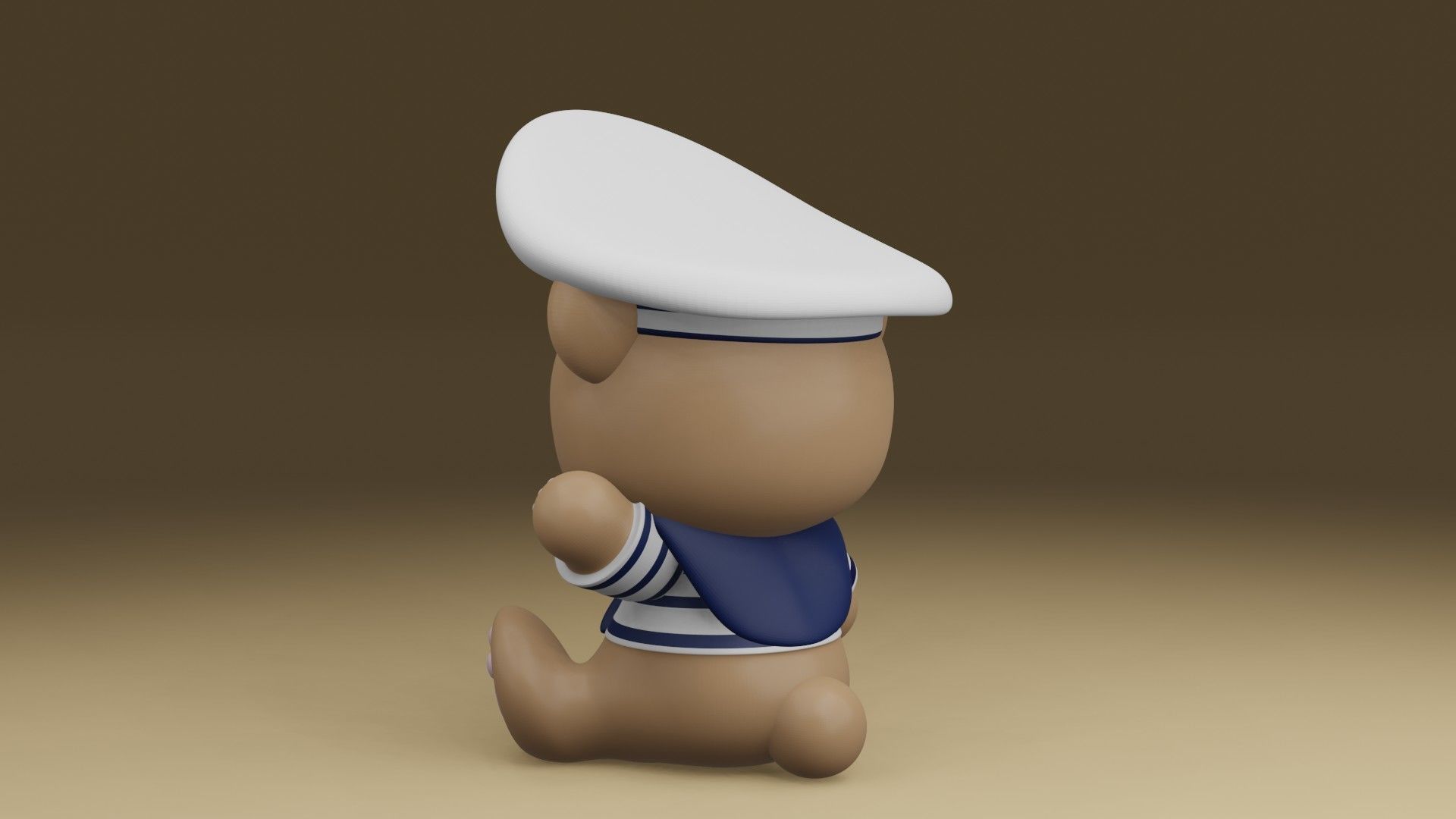 bear captain 3D print model_12