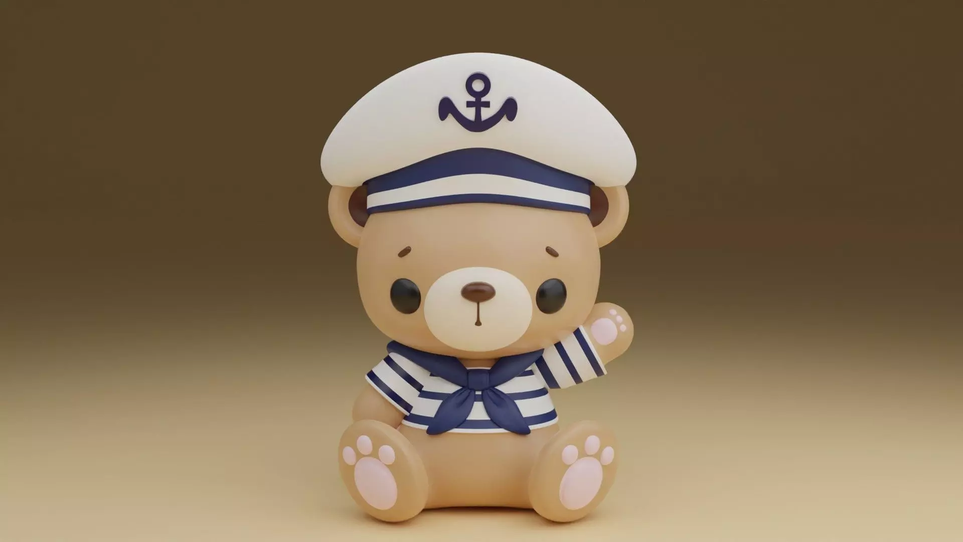 bear captain 3D print model_0