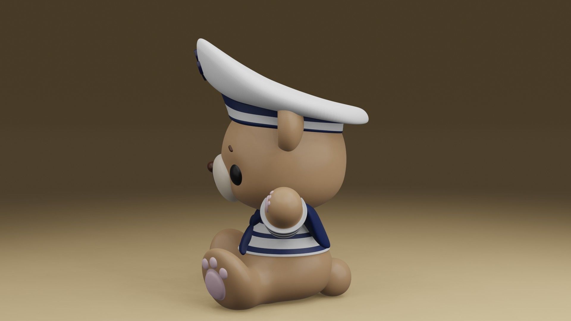 bear captain 3D print model_13