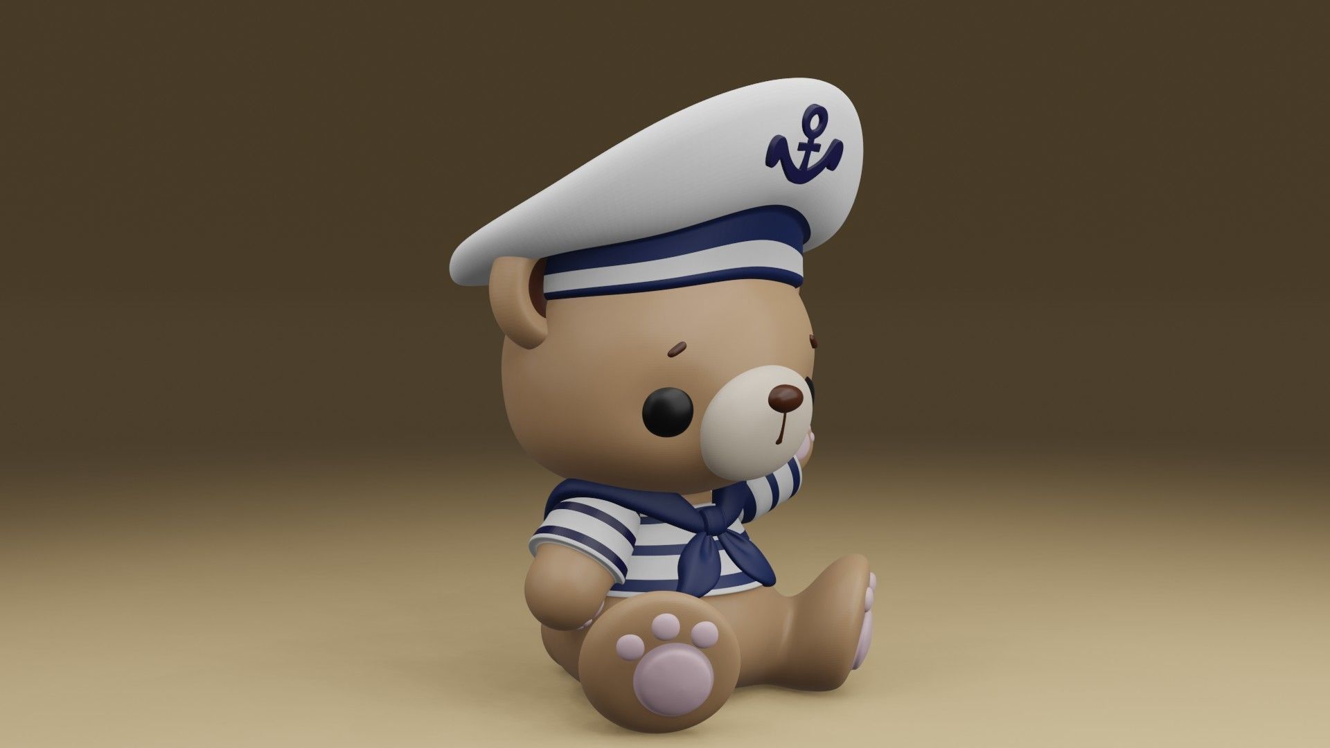 bear captain 3D print model_8