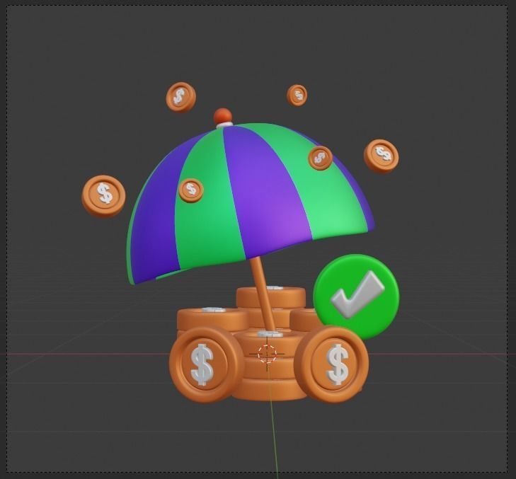 Investment 3d Illustration  Icon Pack 3D model_27