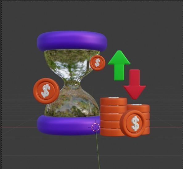 Investment 3d Illustration  Icon Pack 3D model_59