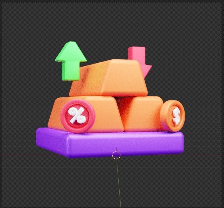 Investment 3d Illustration  Icon Pack 3D model_35