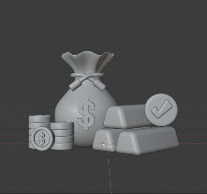 Investment 3d Illustration  Icon Pack 3D model_40