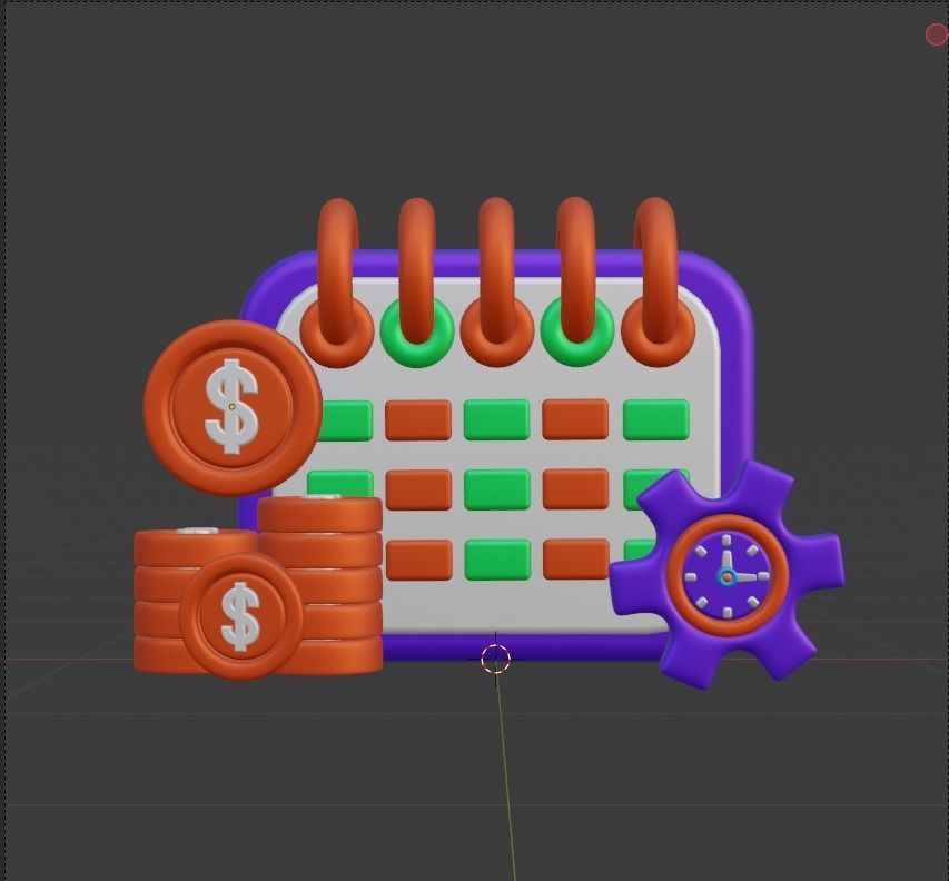 Investment 3d Illustration  Icon Pack 3D model_9