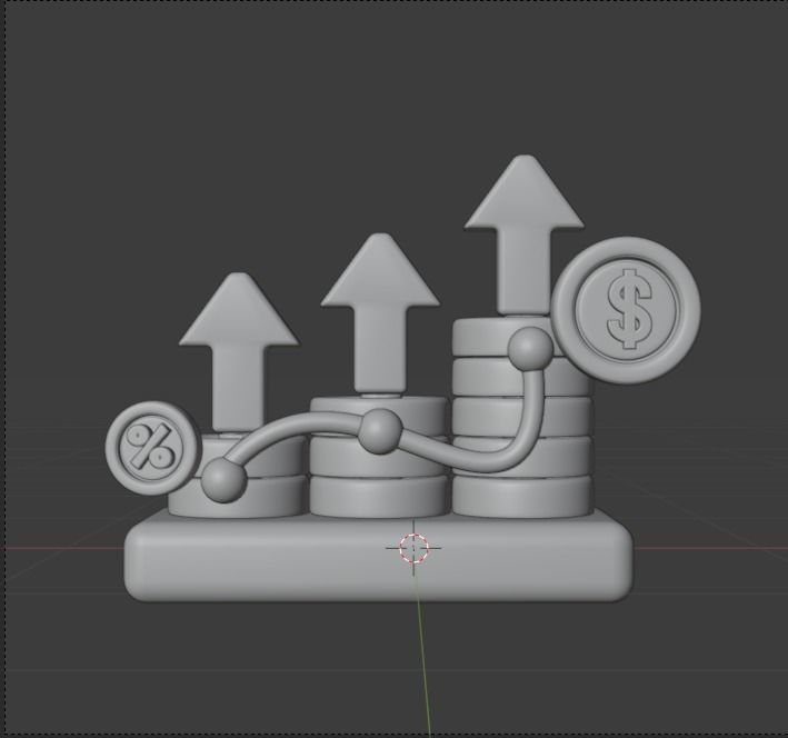 Investment 3d Illustration  Icon Pack 3D model_42