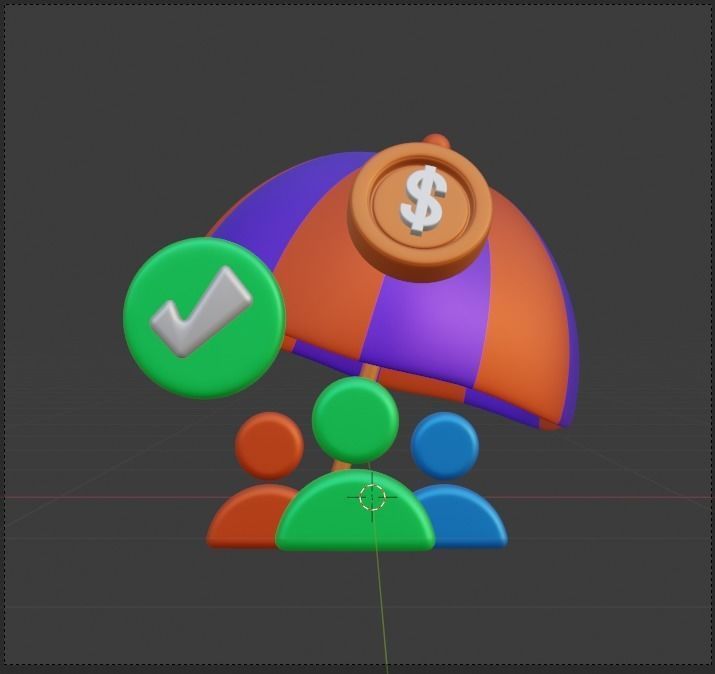 Investment 3d Illustration  Icon Pack 3D model_30