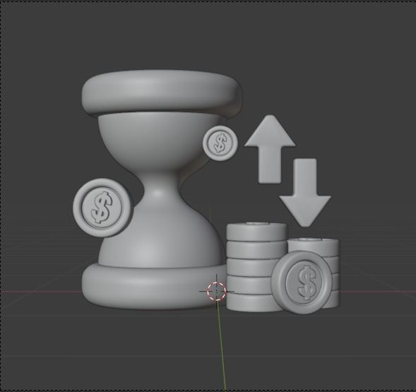 Investment 3d Illustration  Icon Pack 3D model_58