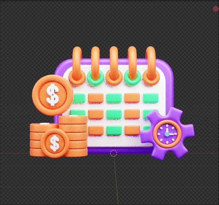 Investment 3d Illustration  Icon Pack 3D model_10