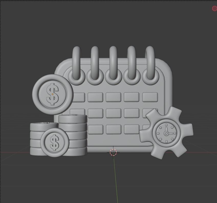 Investment 3d Illustration  Icon Pack 3D model_8