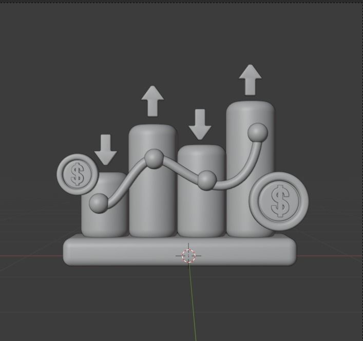 Investment 3d Illustration  Icon Pack 3D model_31